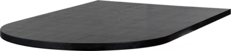 Tillægsplade WOOOD Tablo Lungo FSC-certificeret sort ask 210Ã120Ã5 cm uden strømstik